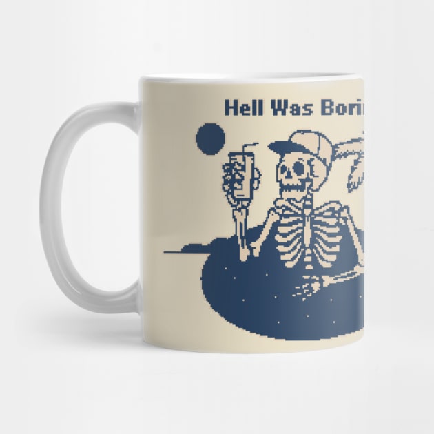 Hell Was Boring - 1bit Pixelart by pxlboy